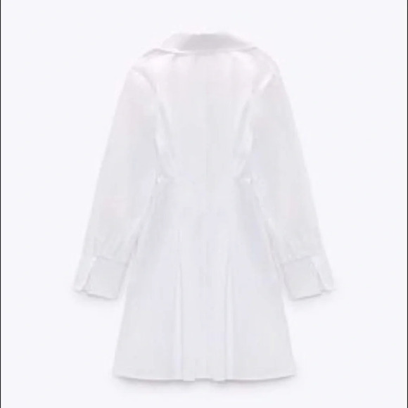 ZARA Short Casual Style Flared Long Sleeves Plain Cotton - Picture 8 of 10